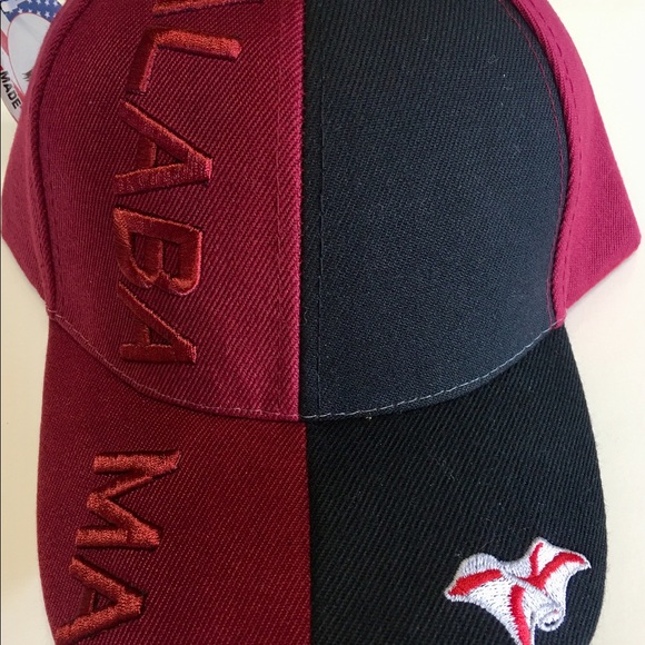 Alabama Football Adjustable Cap Hat Red Black NCAA - Picture 2 of 8